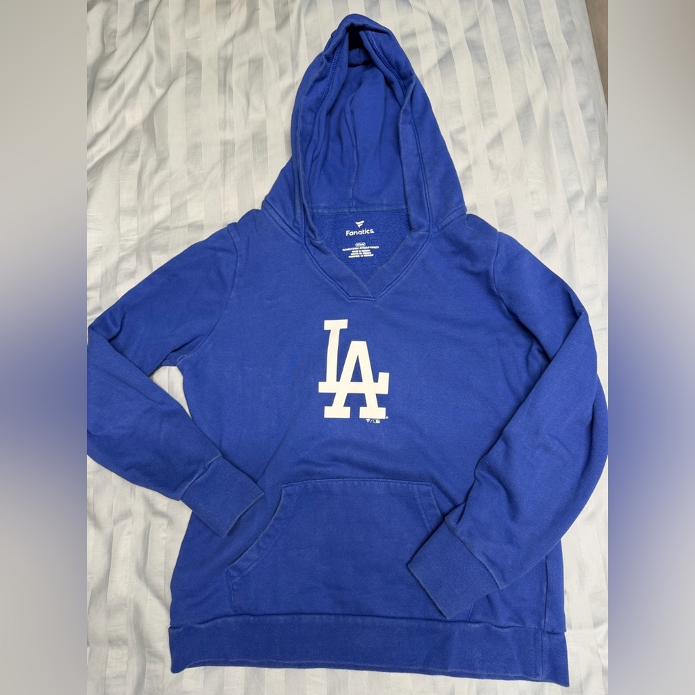 Fanatics Royal Blue Hoodie with White LA Design